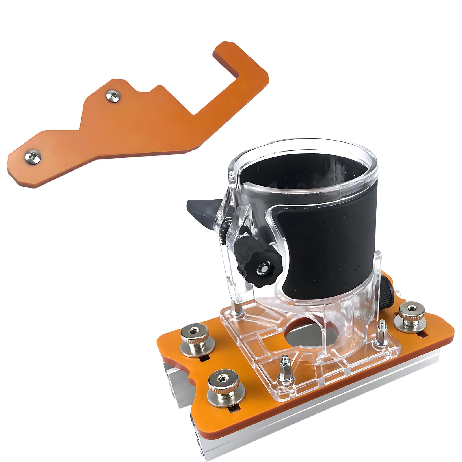 Woodworking Aluminum Wood Slotting Board Set with Fast Setups Positioner and Visibility Cover for Safe Carpentry Job Woodworking Slotting Plate