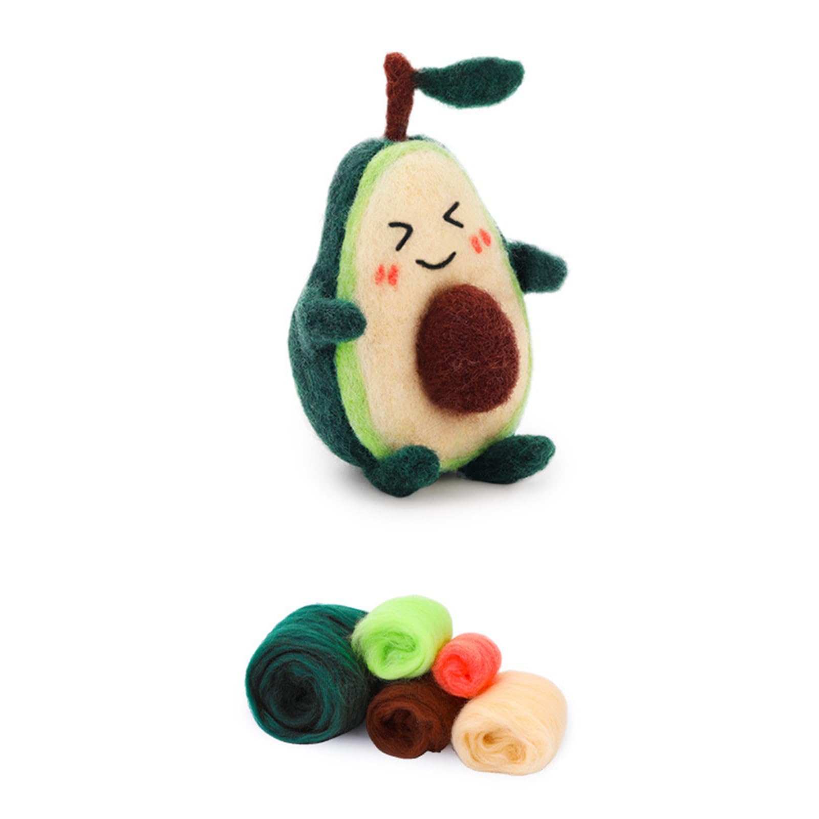 carotoe Lovely Avocado Shape Needle Felting Starter Kits Needle Felting Kits Wool Tool for Woman Starter