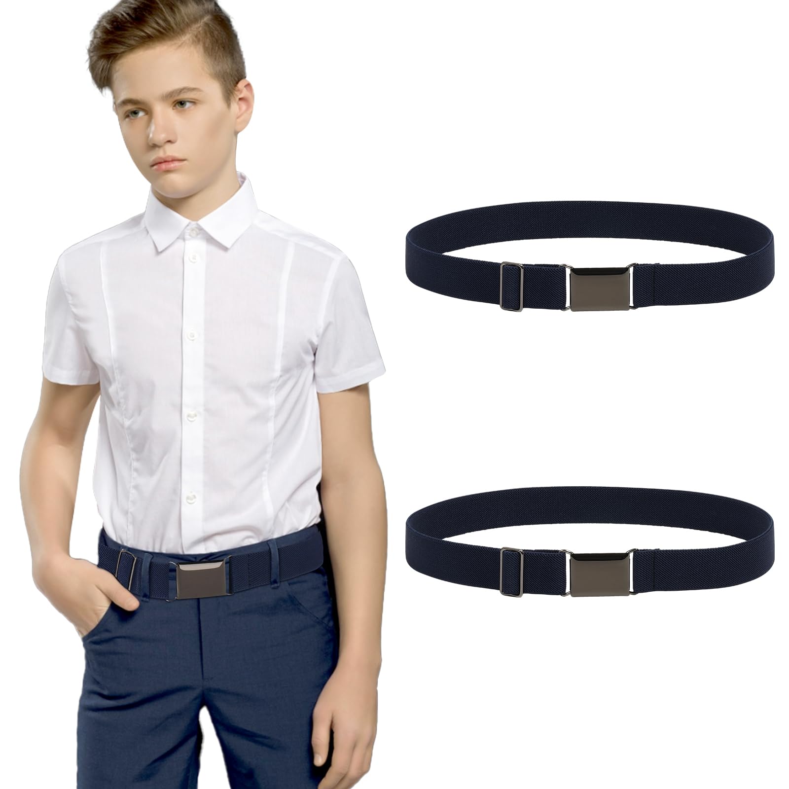 2 Ceintures Élastiques Enfants Joyan - Sans Boucle Adjustable