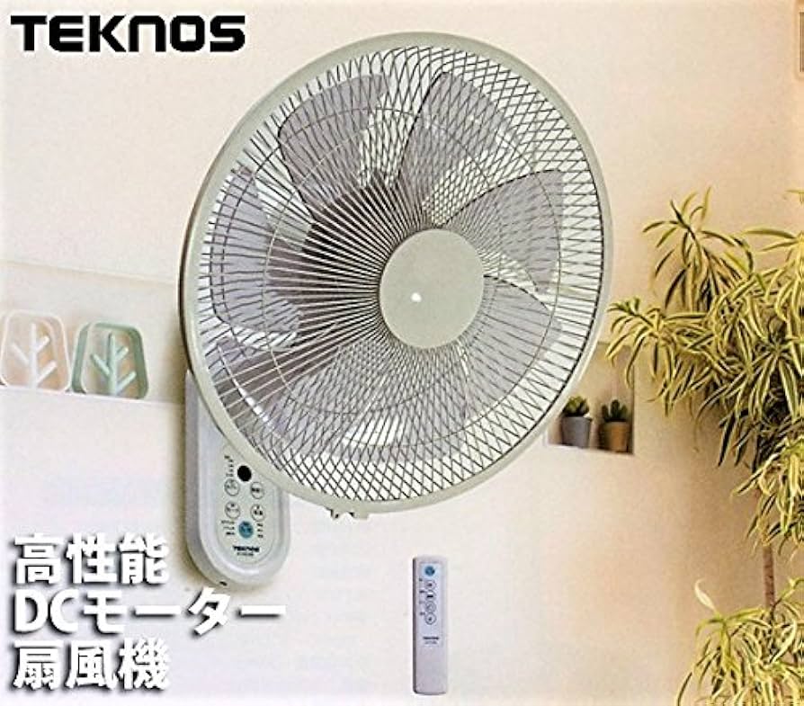 (未使用･未開封品)　TEKNOS(テクノス) 35cm羽根 フルリモコン 壁掛け扇風機 7枚羽根 DCモーター搭載 DC扇風機 KI-DC366 ホワイト vf3p617 Amazon | テクノス：35cmDCモーター壁掛けフルリモコン扇風機