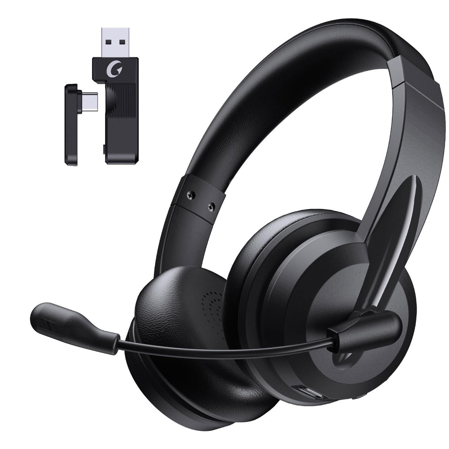 Wireless Headset With Mic For Work Clear Calls Wireless Computer