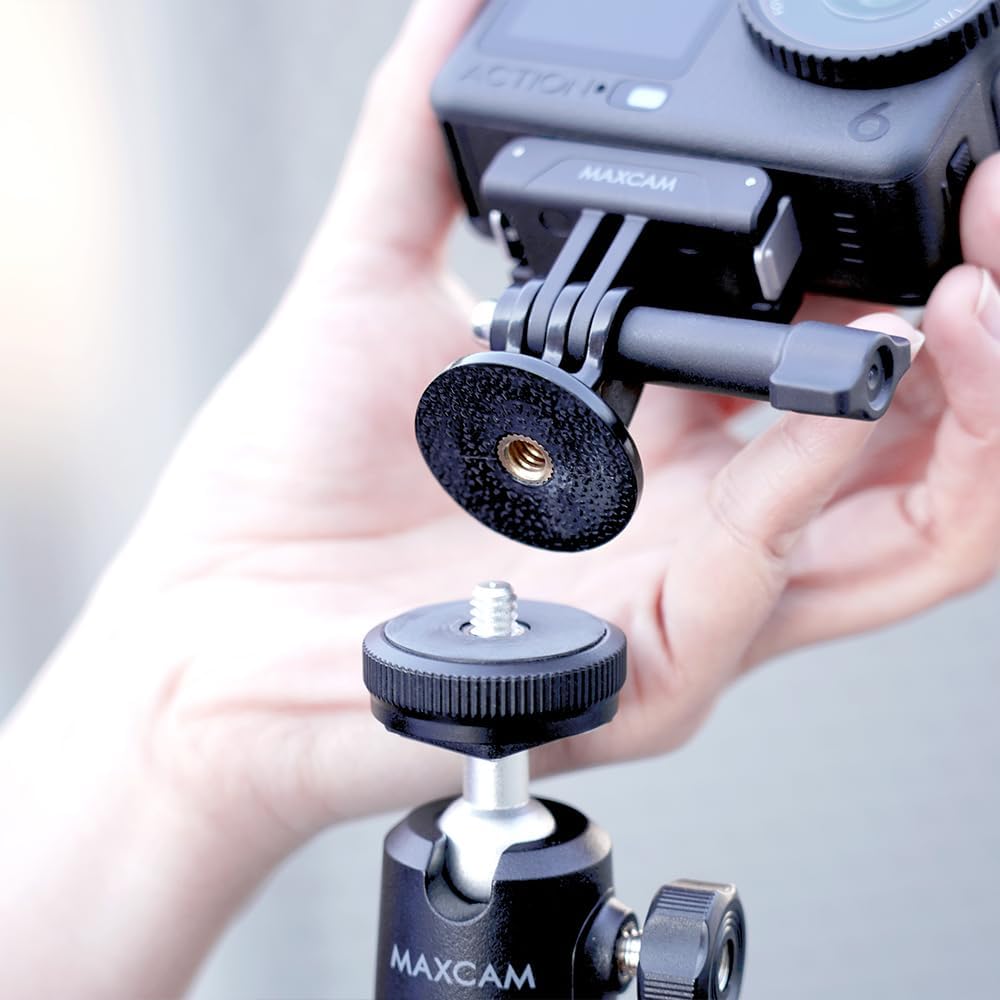 MAXCAM Magnetic Quick-Release Adapter Base for DJI Osmo Action 6 Quick-Release Mounting Bracket Tripod