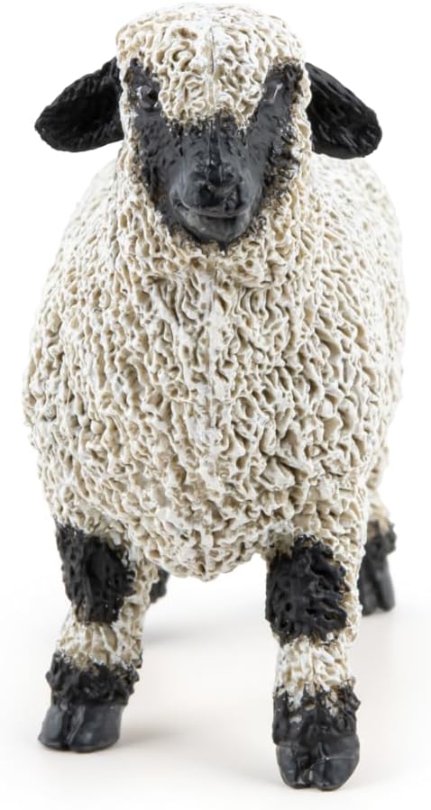 Papo - Realistic Valais Blacknose Sheep Figure - Ages 3+ - Farm Life Collection - Educational Play Farm Animals - Gift Idea Toy for Girls and Boys