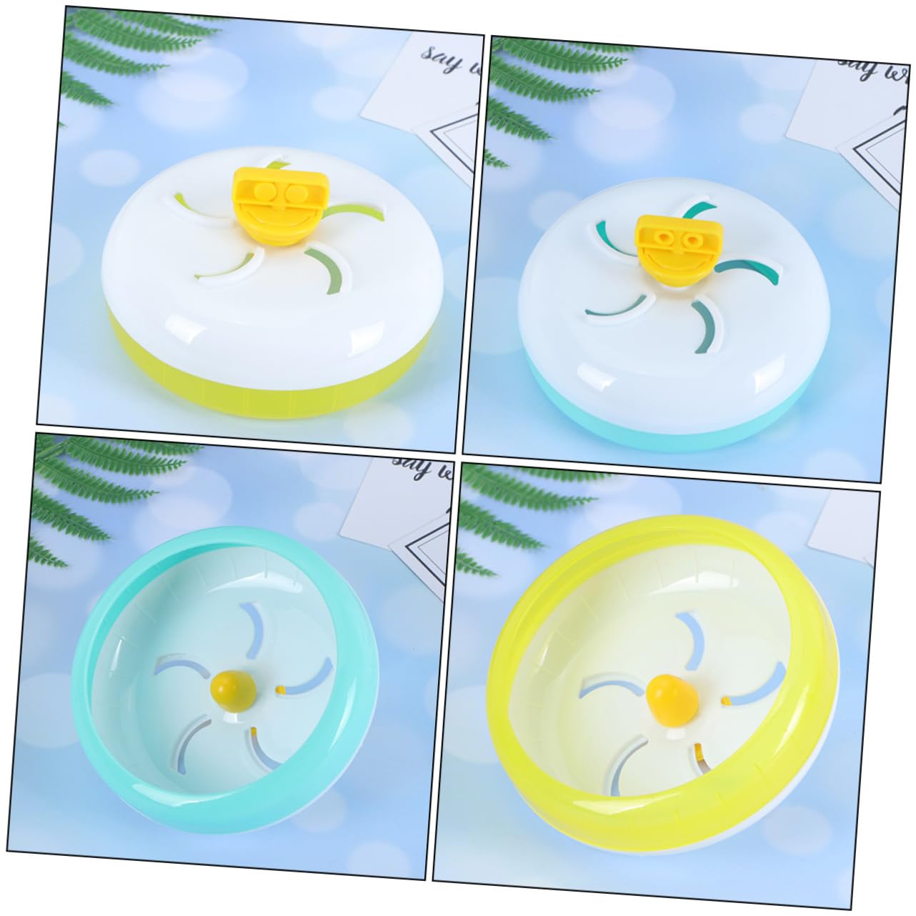 BESPORTBLE 3pezzi Ruota Da Esercizio Silenziosa Per Criceti Topi e Gerbilli Design Divertente e Sicuro Per La Corsa Notturna Senza Rumore