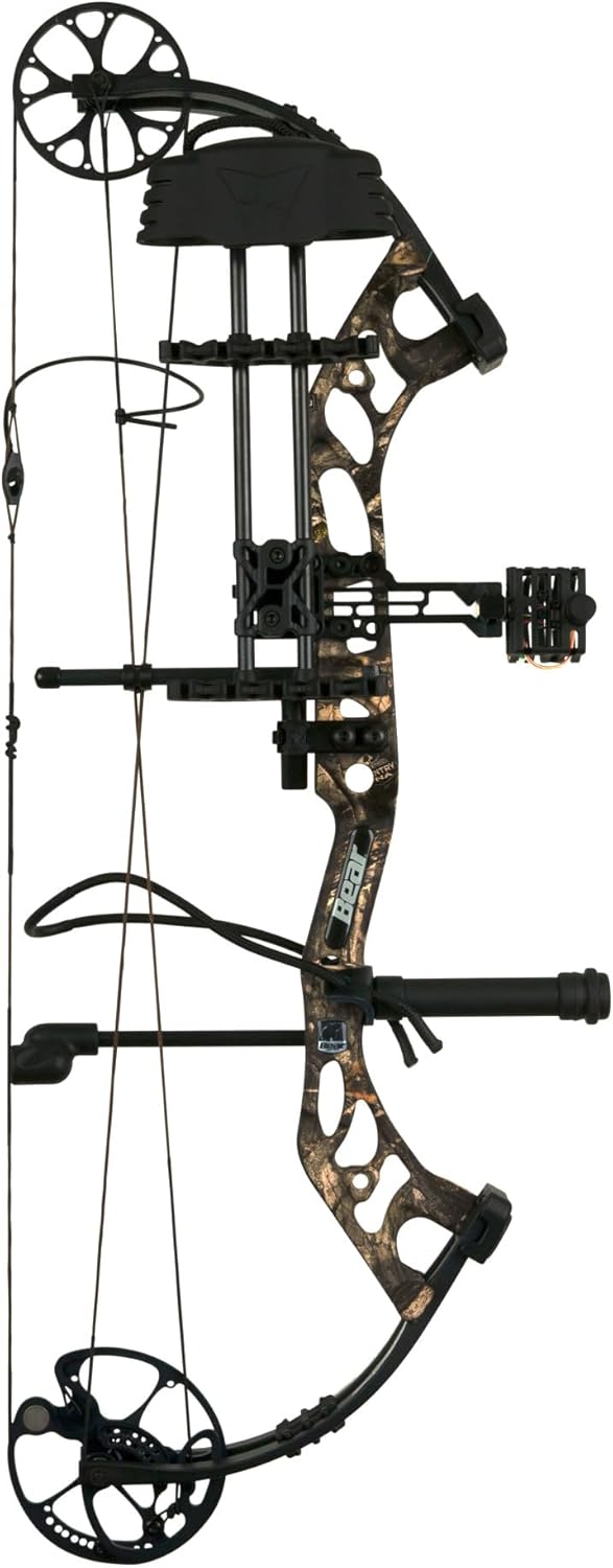 Bear Archery Prowess Ready to Hunt Compound Bow Package for Women and Youth, 23”- 28” Draw Length, 35-50 Lbs Draw Weight, Up to 290 FPS, Made in USA, Limited Life-Time Warranty