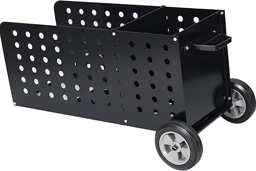 Miniatura 2 de LYPOCS Chimenea de madera tren de leña auto rodante portal pesado para exteriores auto rodante de 163 x 142 x 41 pulgadas chimenea de madera