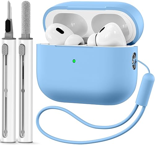 Ljusmicker Funda para AirPods Pro de 2 generación (20222023) con kit de limpieza, funda protectora de silicona suave para Apple AirPod Pro 2 Gen