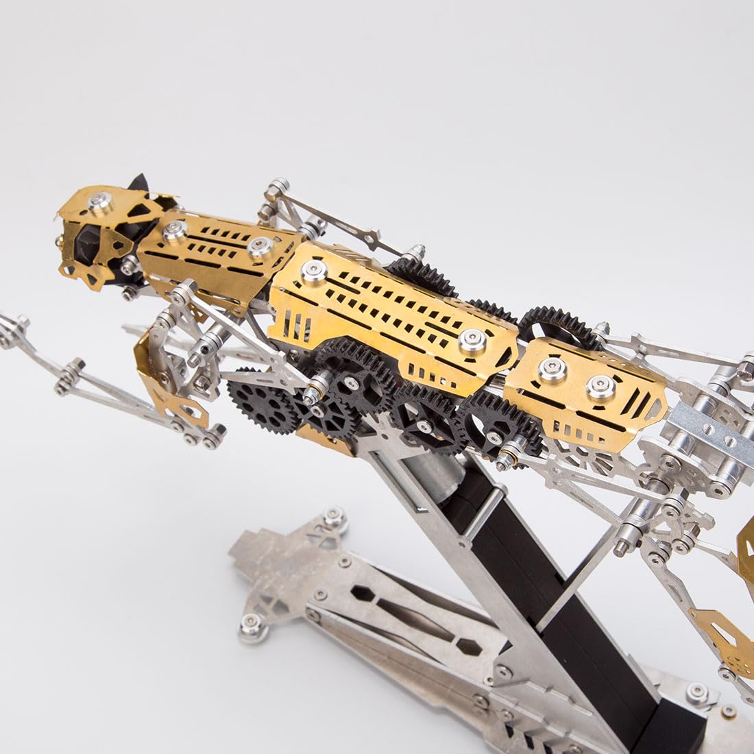 Set di puzzle in metallo 398 pezzi, modello Leopardo meccanico 3D, opzione regalo per amanti del modello e collezionisti