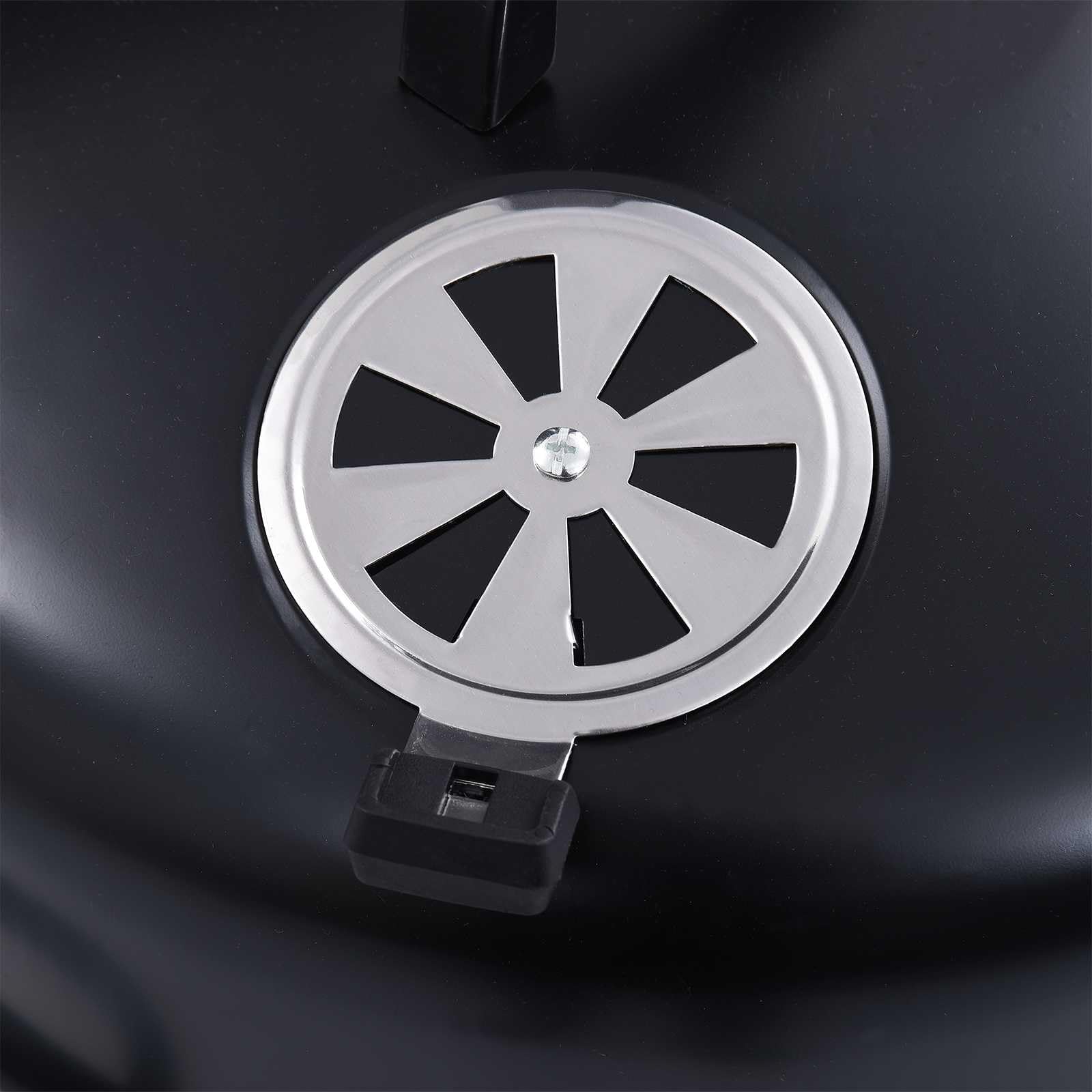 Barbecue per esterni, Ø 40 x 80 cm, in acciaio, nero | Design compatto, cuscino ergonomico, porte USB, versatile