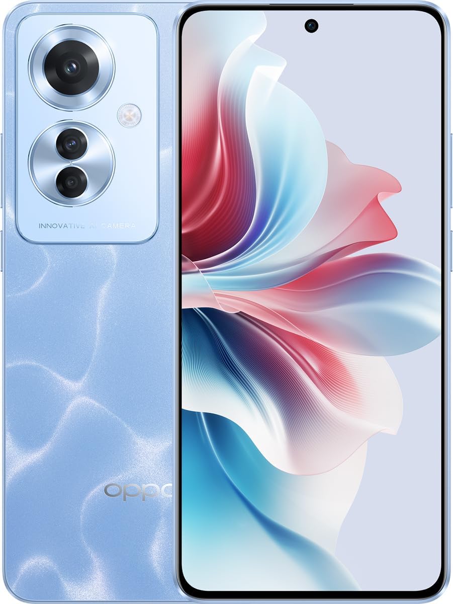 OPPO Reno11 F 5G Android Smartphone Ocean Blue +Buds+Bluetooth Speaker+6months Extended Warranty & 6 Months Screen Protection Warranty