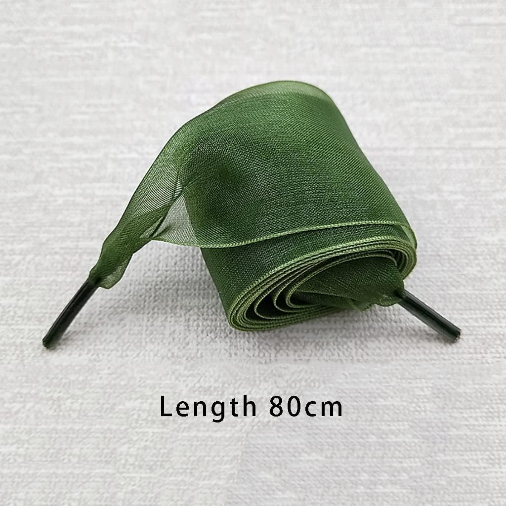 Cordones elásticos para zapatos, 4 cm, hilo de organza extra ancho, translúcido, plano, adecuado para zapatos blancos pequeños, zapatos casuales, zapatos de cuero, zapatos de lona, zapatos de