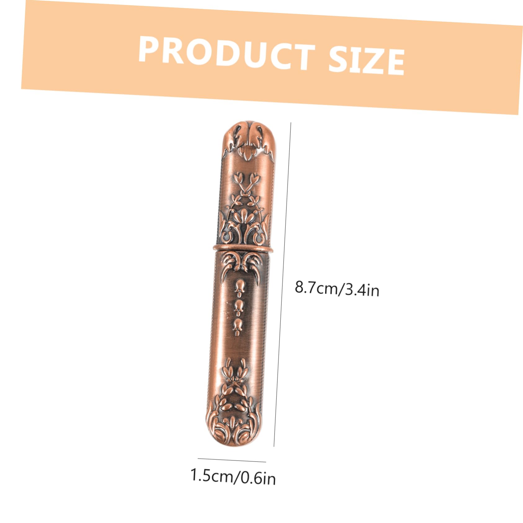 Holibanna Needle Tube Holder Vintage Thick Needle Container for Safe Storage Portable Threading Needle Case with Screw Opening Design for Organizing Knitting Needles