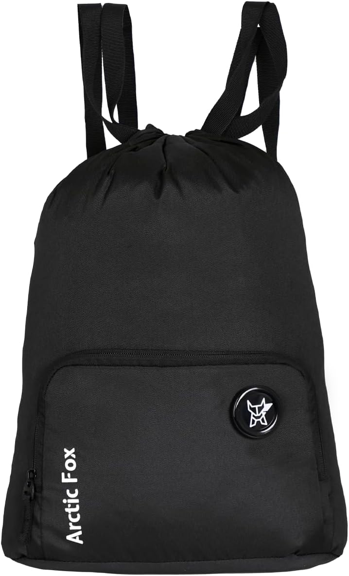 15 Litre Draw String Bag Carribean Sea Backpack, black, 15