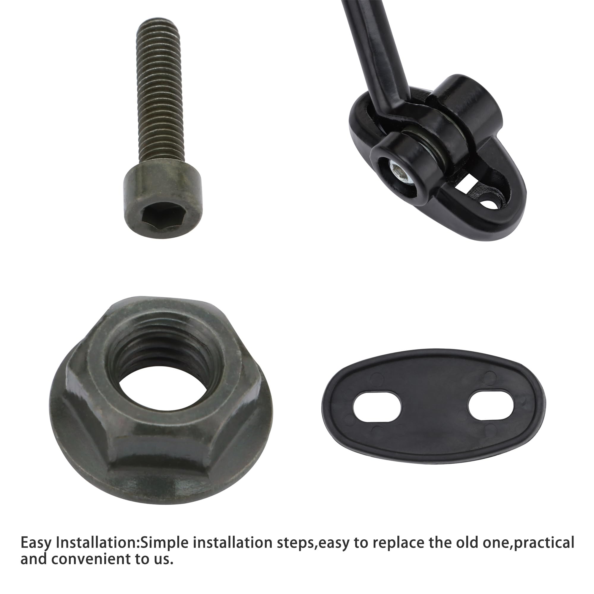 GOOFIT poligono Nero Moto Retrovisore Laterale Rotazione di l'adattatore a Vite Clip di Fissaggio Sostituzione per Kwasaki CBR CBR900 919 929 1000 UTV Ciclomotore ATV Scooter Quad Pit Dirtbike