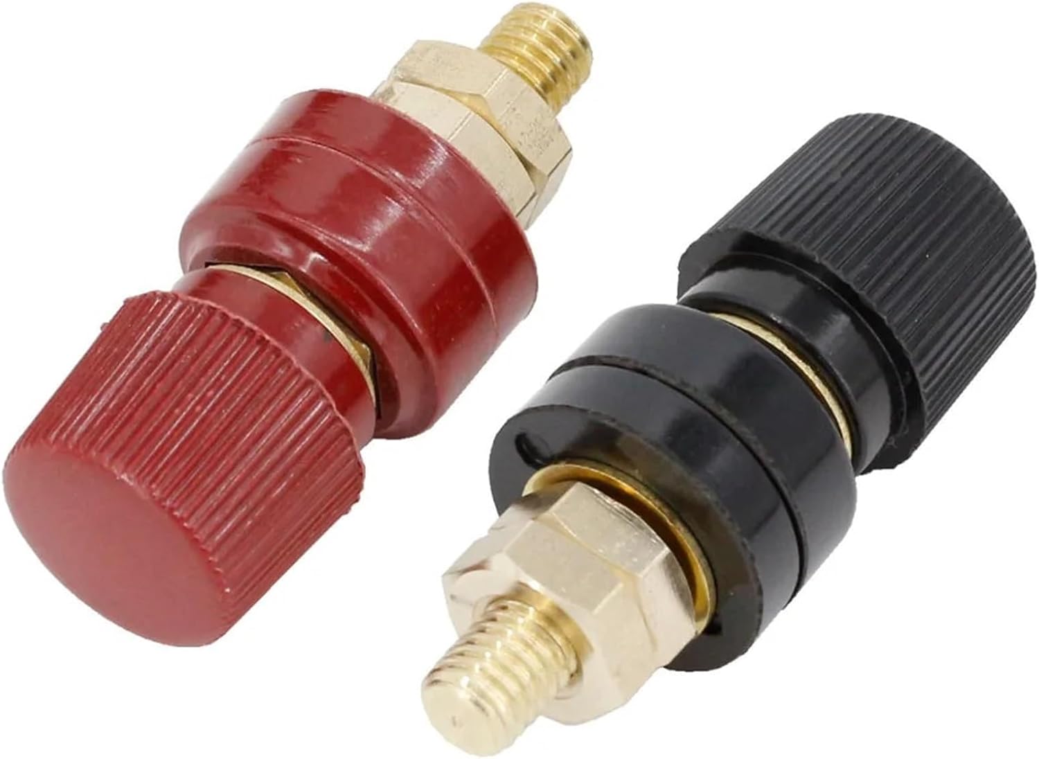 Power Distribution Block 40pcs M6/M8/M10 Inverter Terminal Clamp Current Pure Copper Terminal for Auto Boat Marine Solar(JS-333 M6 F C,1 PC Red)