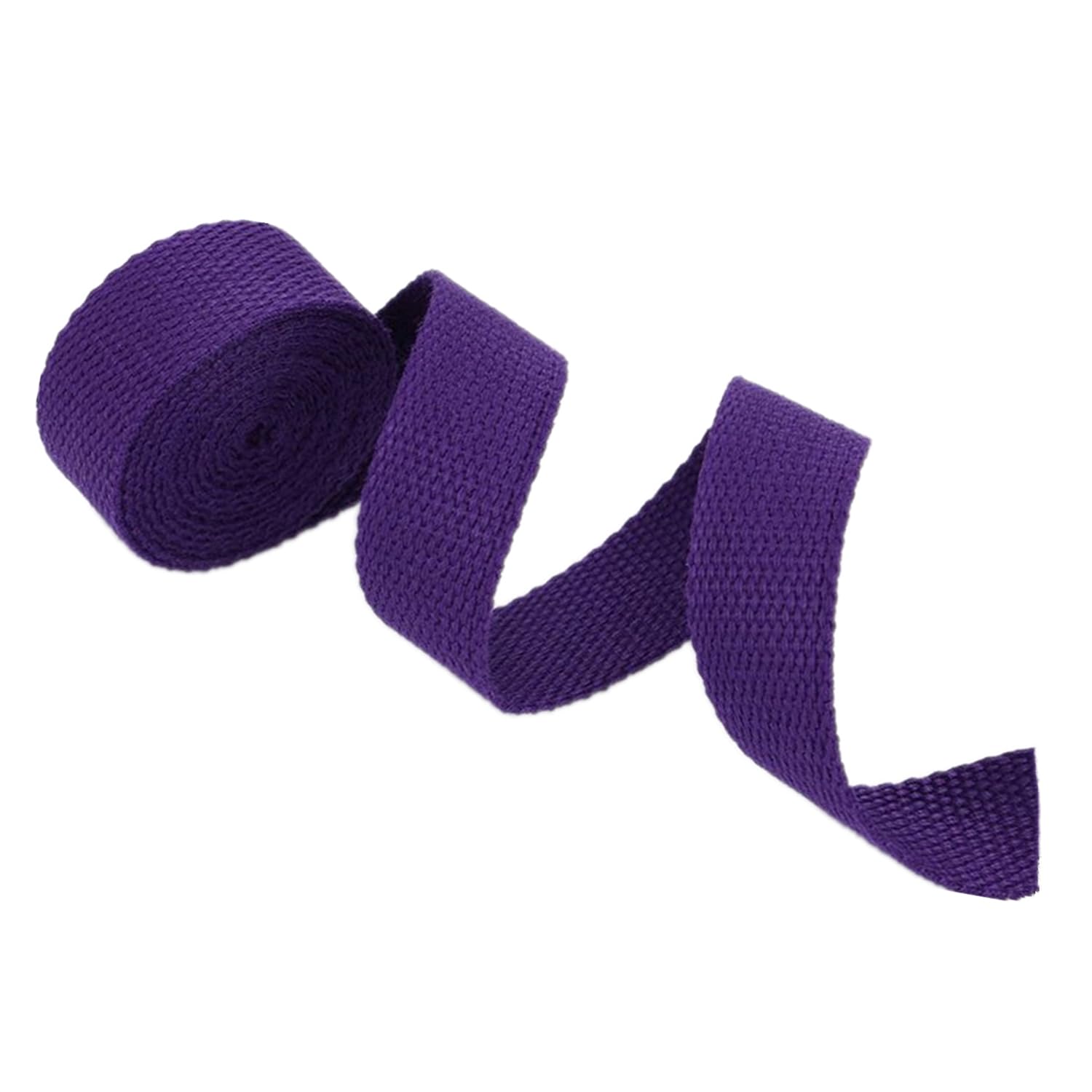 Cinta de algodón Gruesa, Correa de Correas de algodón y poliéster de 25 mm, Multicolor, 5-50 Yardas(Purple,50 Yard)