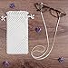 Handmade Crochet Soft Case With Diagonal Line Texture On The Body and Glass Strap Set