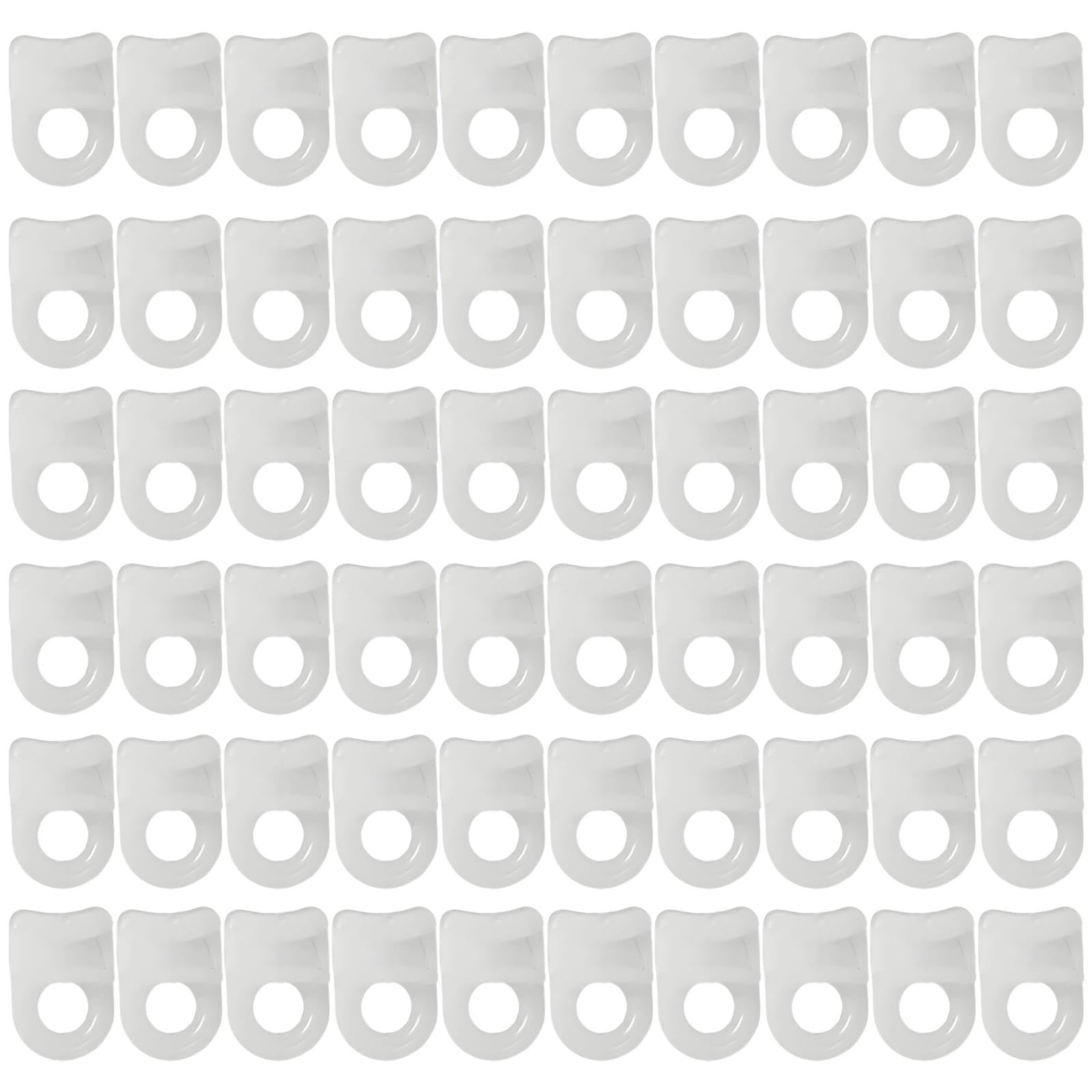 Shiliuzhi White 60 Pcs Curtain Track Gliders Hooks, Curtain Glider, Runners Eyes Hooks, Rod Slides Rollers, For Window, Door, Shower, Campervan,