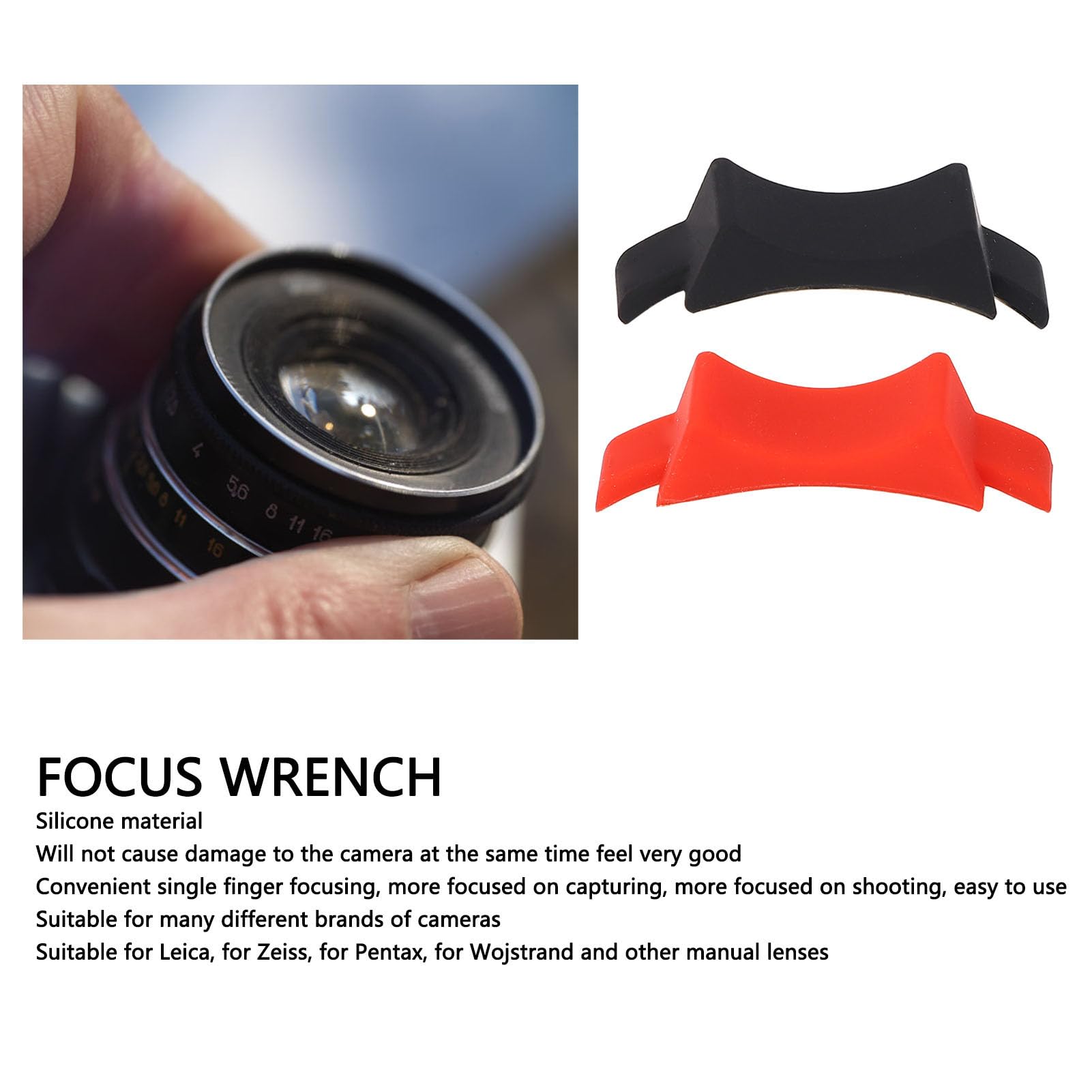 Universal Lens Focusing Wrench Easy Manual Camera Focus for Photography Silicone Material