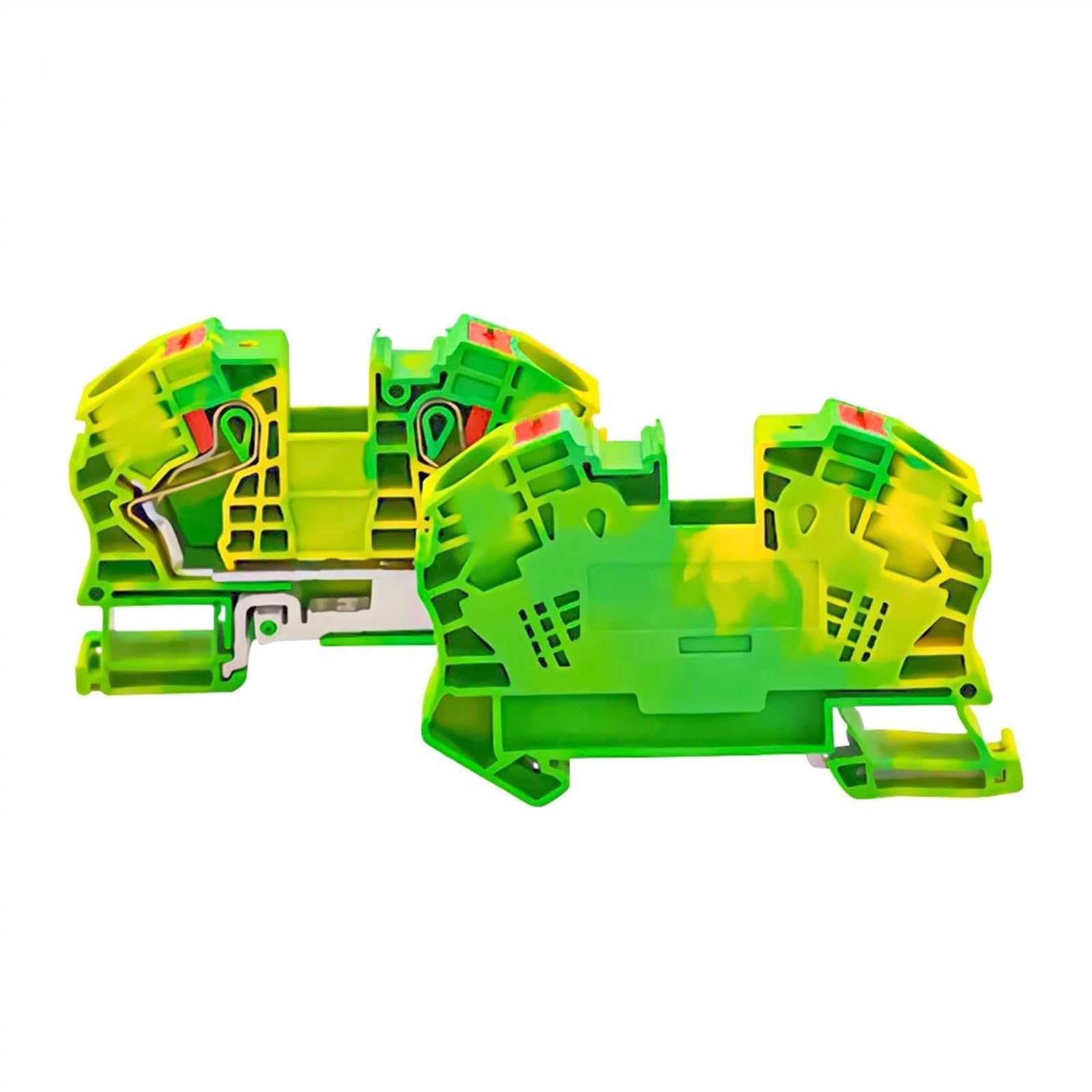 1 Pz PT-16-PE Morsettiera su guida Din Push In Primavera Senza Viti Alimentazione Attraverso Messa a Terra Terminale Blocco Filo Connettore PT16-PE