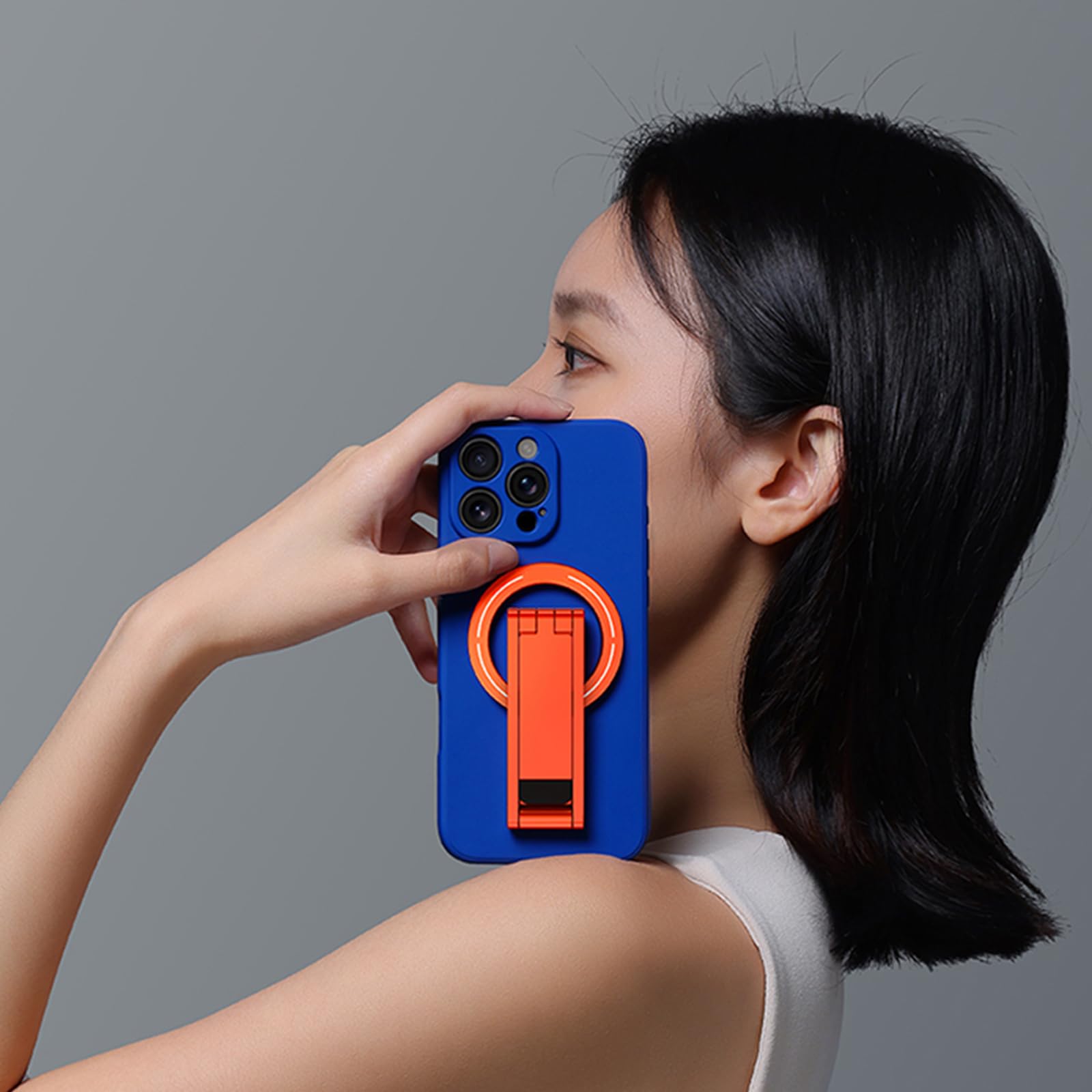 Supporto per smartphone pieghevole in alluminio Supporto Treppiede Staffa per il Telefono 17 16 15 Desktop/Uso palmare Portatile Viaggi Phone Holder