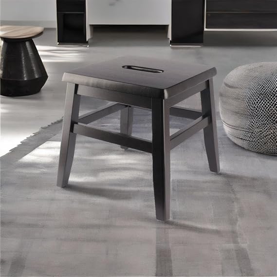 Ergode Wood Kaya Conductor Stools - Lightweight & Portable, Coffee Finish, 2-Pc Set