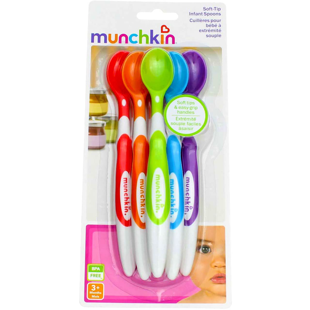 Munchkin 10062 SoftTip Infant Spoons 6 Count Assorted Baby