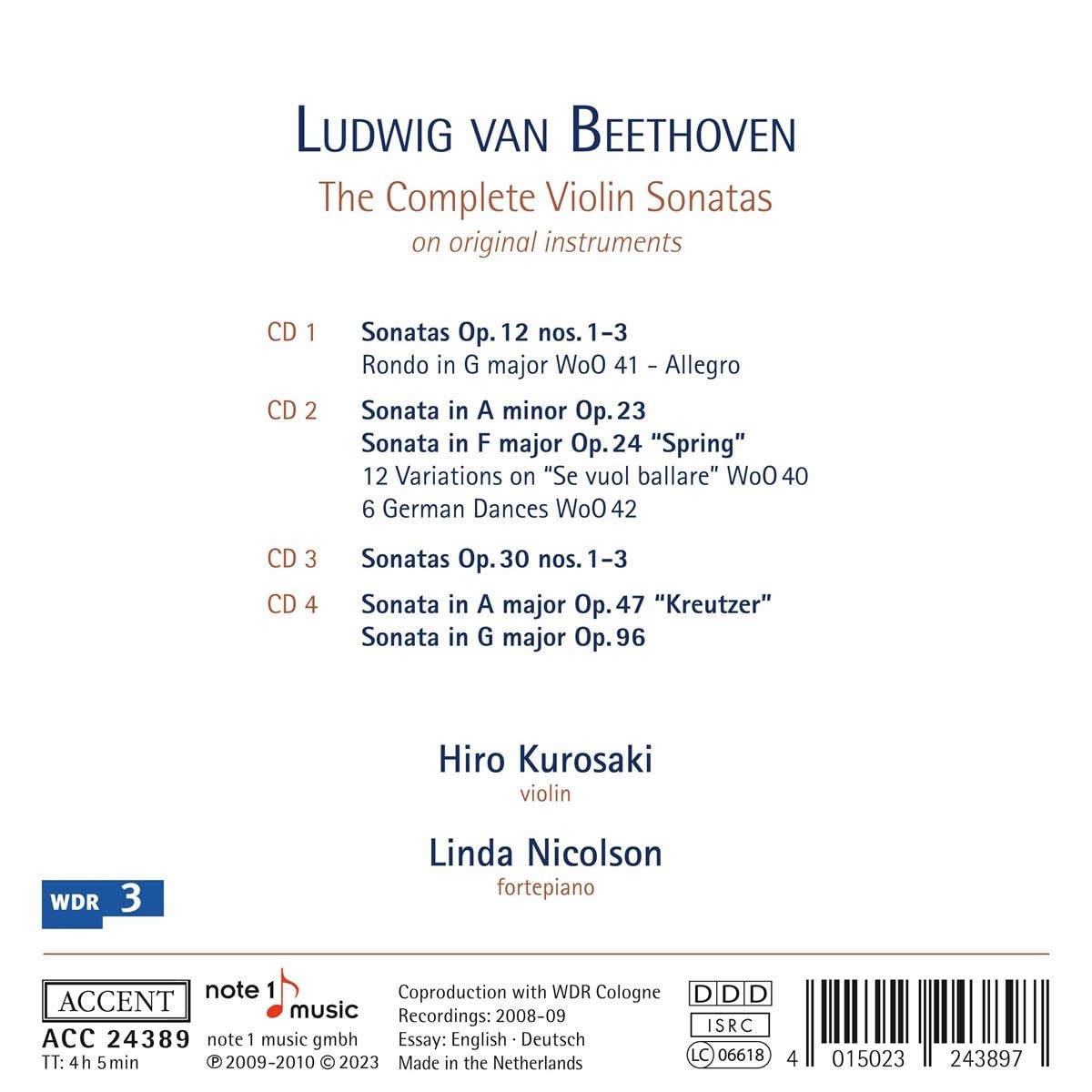 Beethoven: Complete Sonatas for Piano and Violin