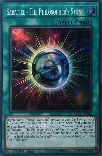 Yu-Gi-Oh! - Sabatiel - La Piedra Filosofal - AC19-EN006 - Súper Raro - 1ª Edición - Calendario de Adviento 2019