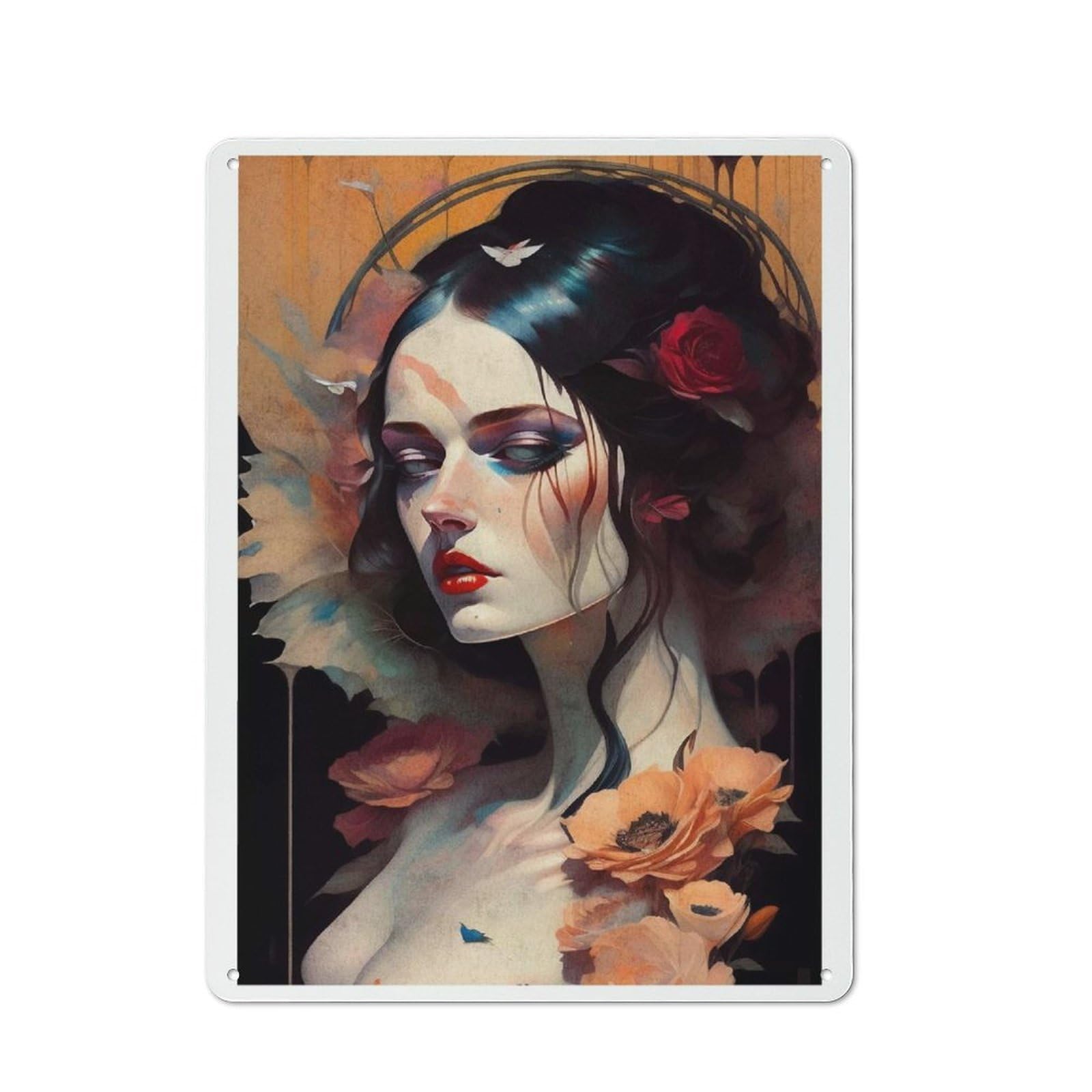 Junmoney Women's Vintage Metal Plaque 40X30cm Featuring For Home Bar Wall, A Metal Wall Feature For Home Bars And Entertaining Spaces