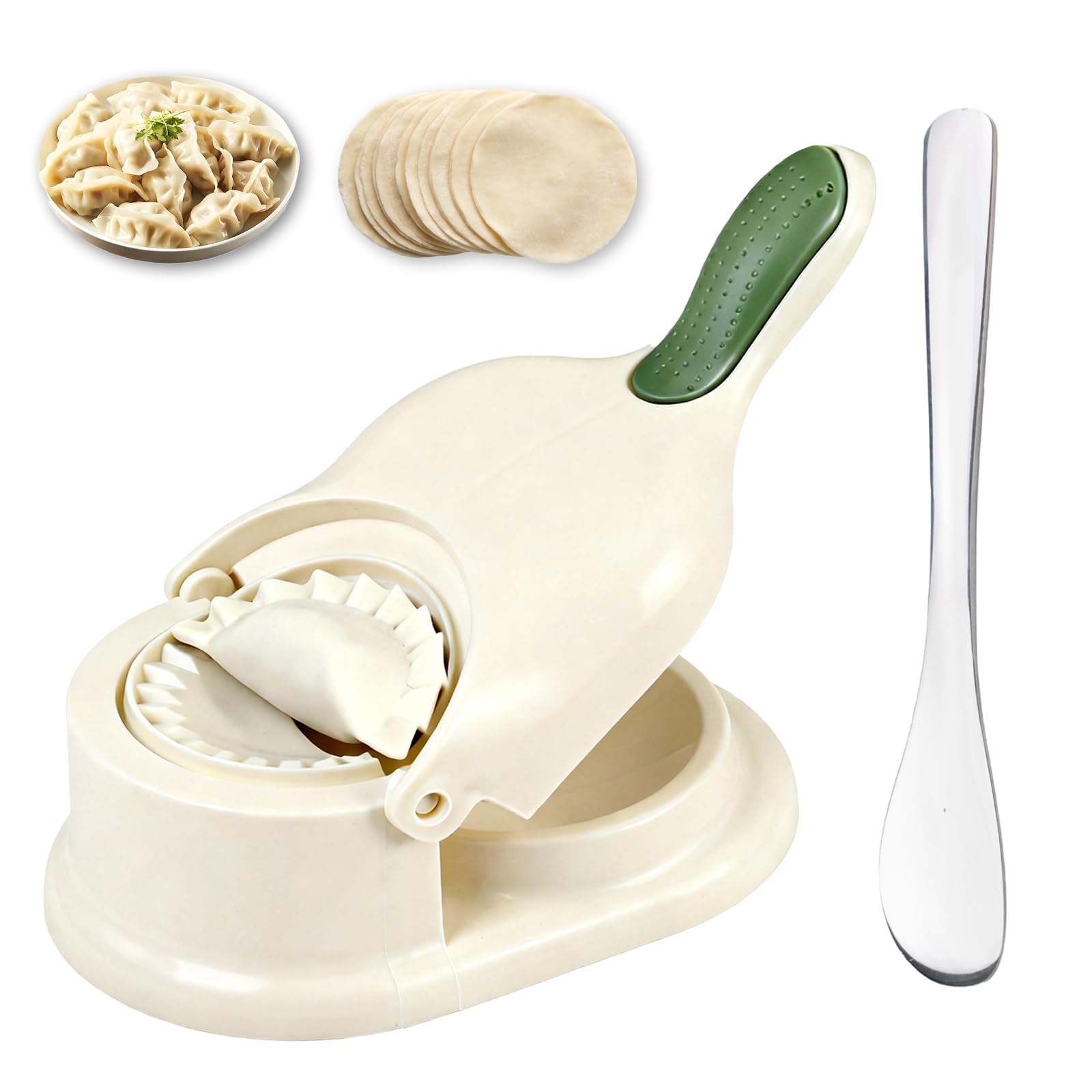 2 in 1 Dumpling Maker and Gyoza Shaper, DIY Dumplings Skin Maker and Mouth Bag Shaper for Dumpling, Multifunctional Kitchen Tool for Homemade Dumplings