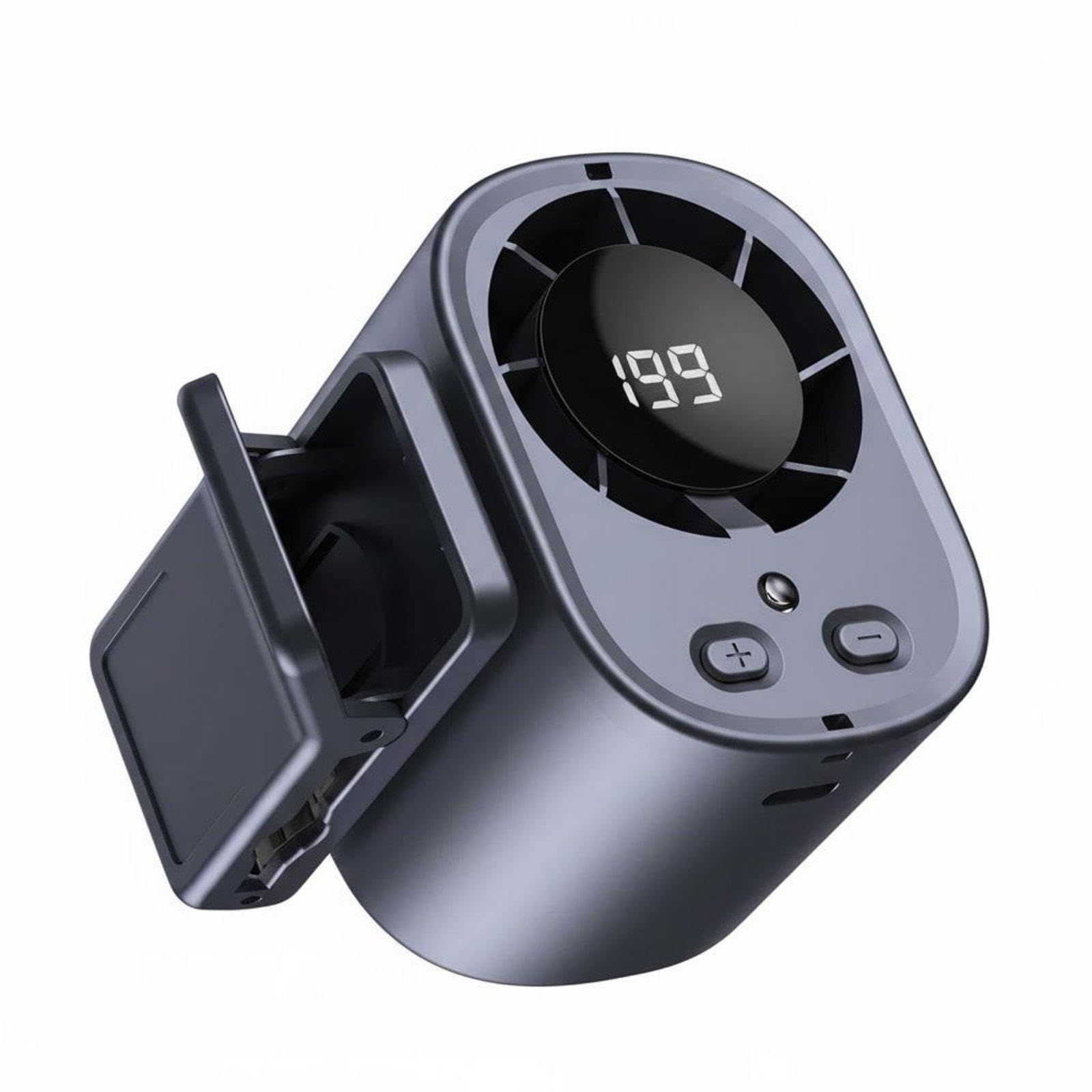 Umbrella Attach Fan Multifunctional Waist Attach Fan Strong Wind Personal Cooling Device for Outdoor, Travel Gray Black-image-43