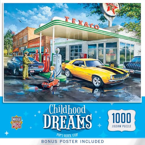 MasterPieces - Rompecabezas de 1000 piezas, Pop’s Quick Stop, divertido para adultos, familia y niños, acabado mate, 19.25" x 26.75" miniatura 1