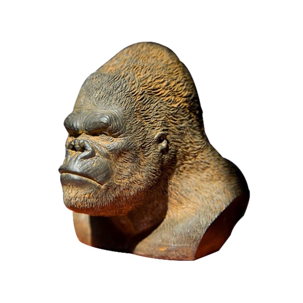 Regalos para Mujeres Estatua de Busto Gorila Hierro Fundido Macizo, Figura chimpancé, Escultura, Animal simulación Decoración para estanterías