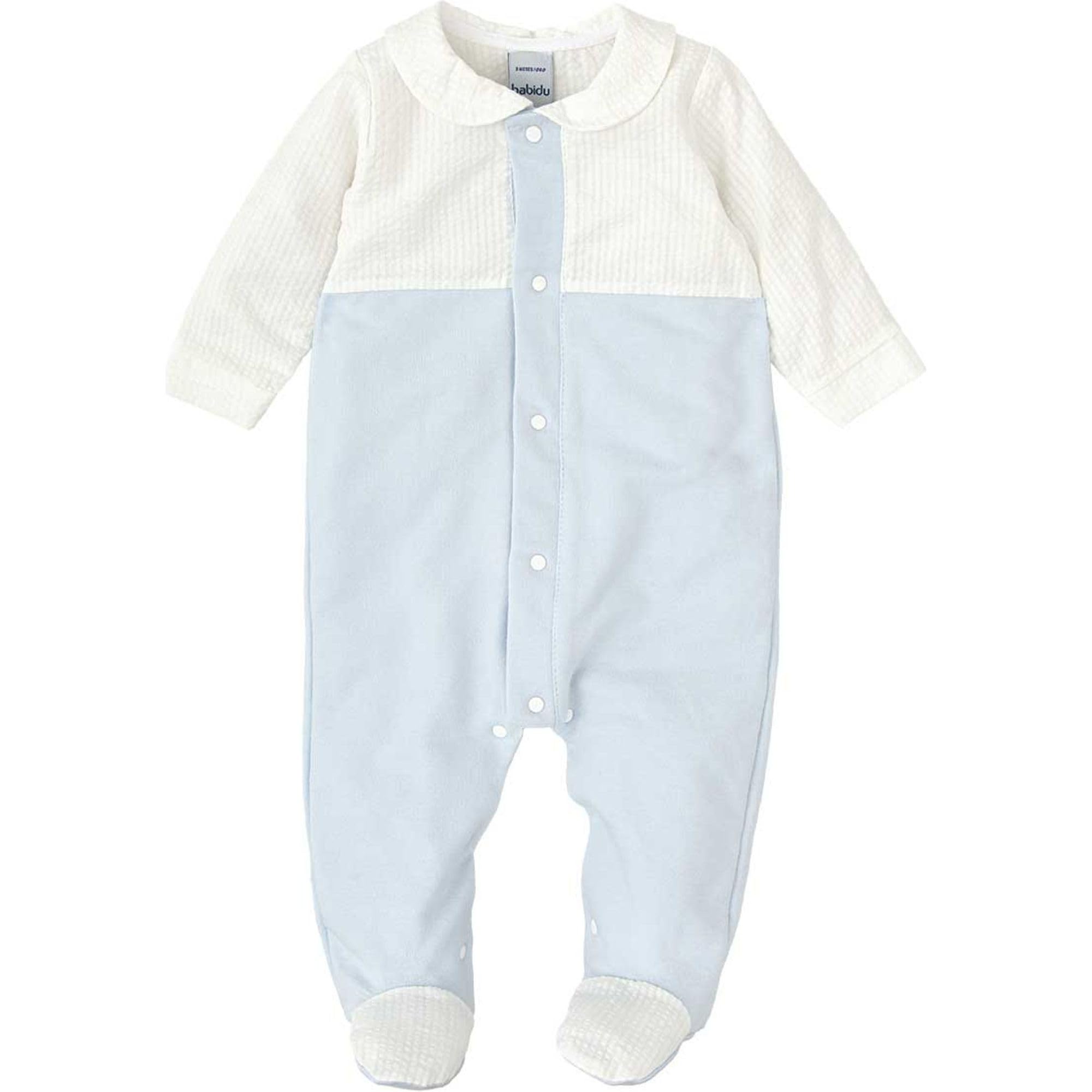 Grenouillère Confortable Babidu pour Bébé en Bleu Ciel