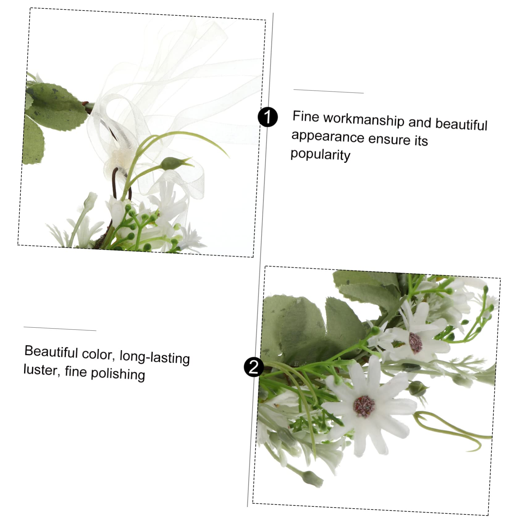 FRCOLOR 3stücke Frisch Und Elegant Blumiger Stirnband-kranz Für Frauen Handgefertigte Haaraccessoires Für Hochzeiten Partys Und Fotoshootings Farbton Leicht Bequem