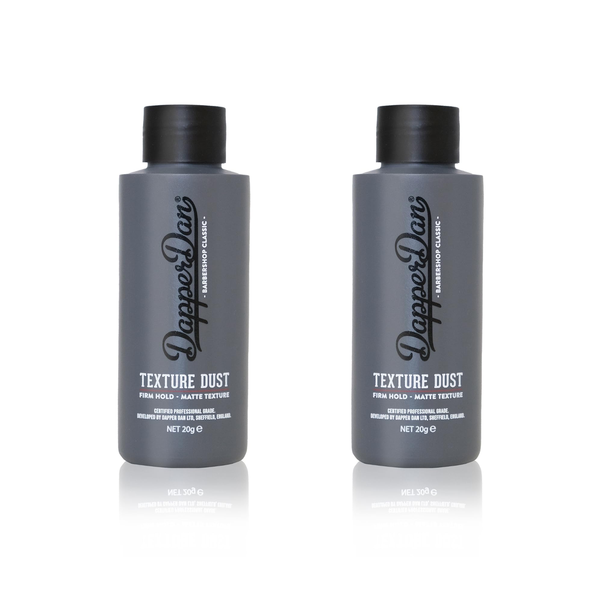 Dapper Dan Polvo de Estilo Ultra Mate Duo Pack para Hombre, Volumen Instantáneo, Fijación Fuerte, Acabado Mate, Fácil de Lavar, Calidad de Barbero, Hecho en Reino Unido, 2 x 20g