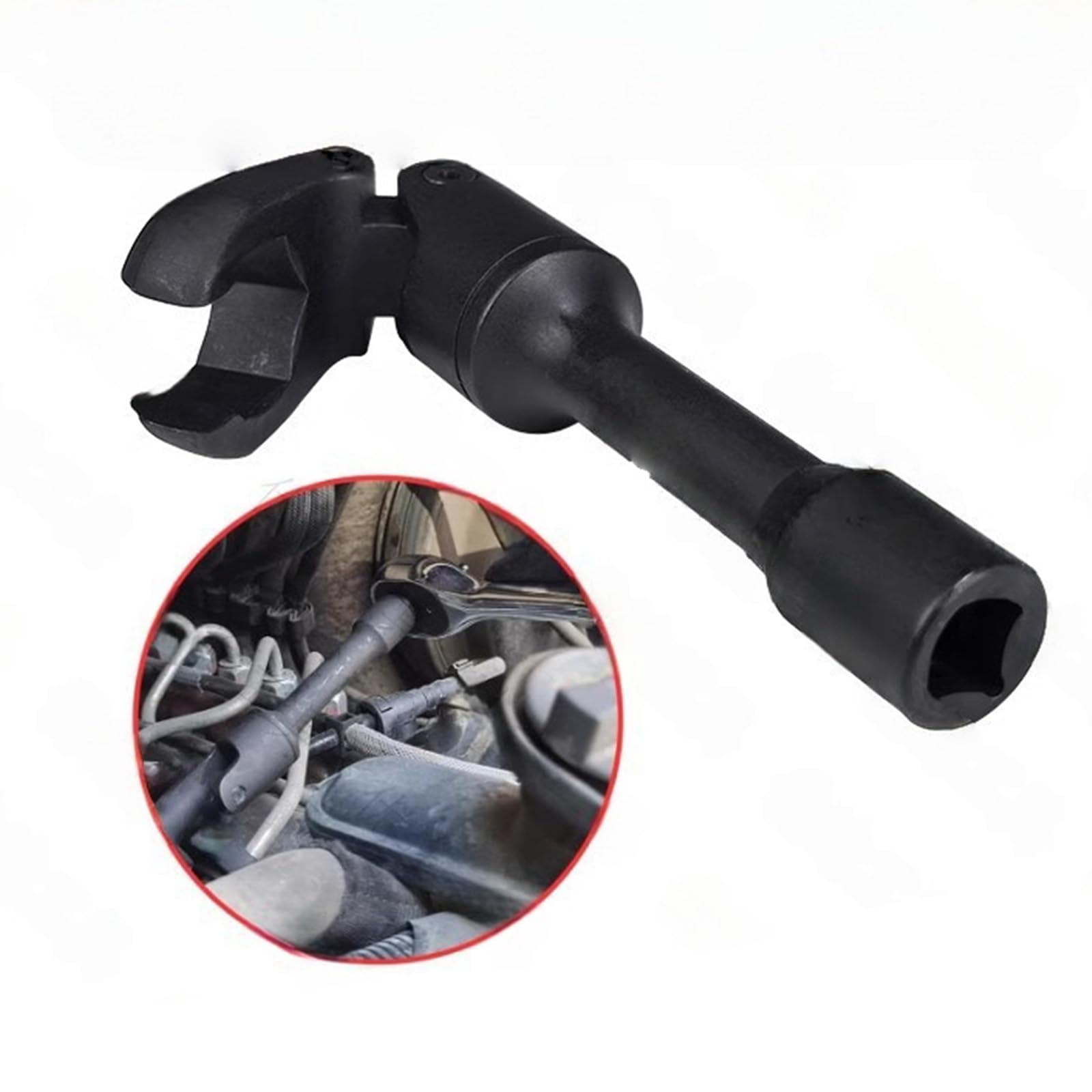 Jeu de clés à tête pivotante compacte 12 mm-19 mm Outil automobile avec sac de rangement pour garage, atelier, clé à douille automobile