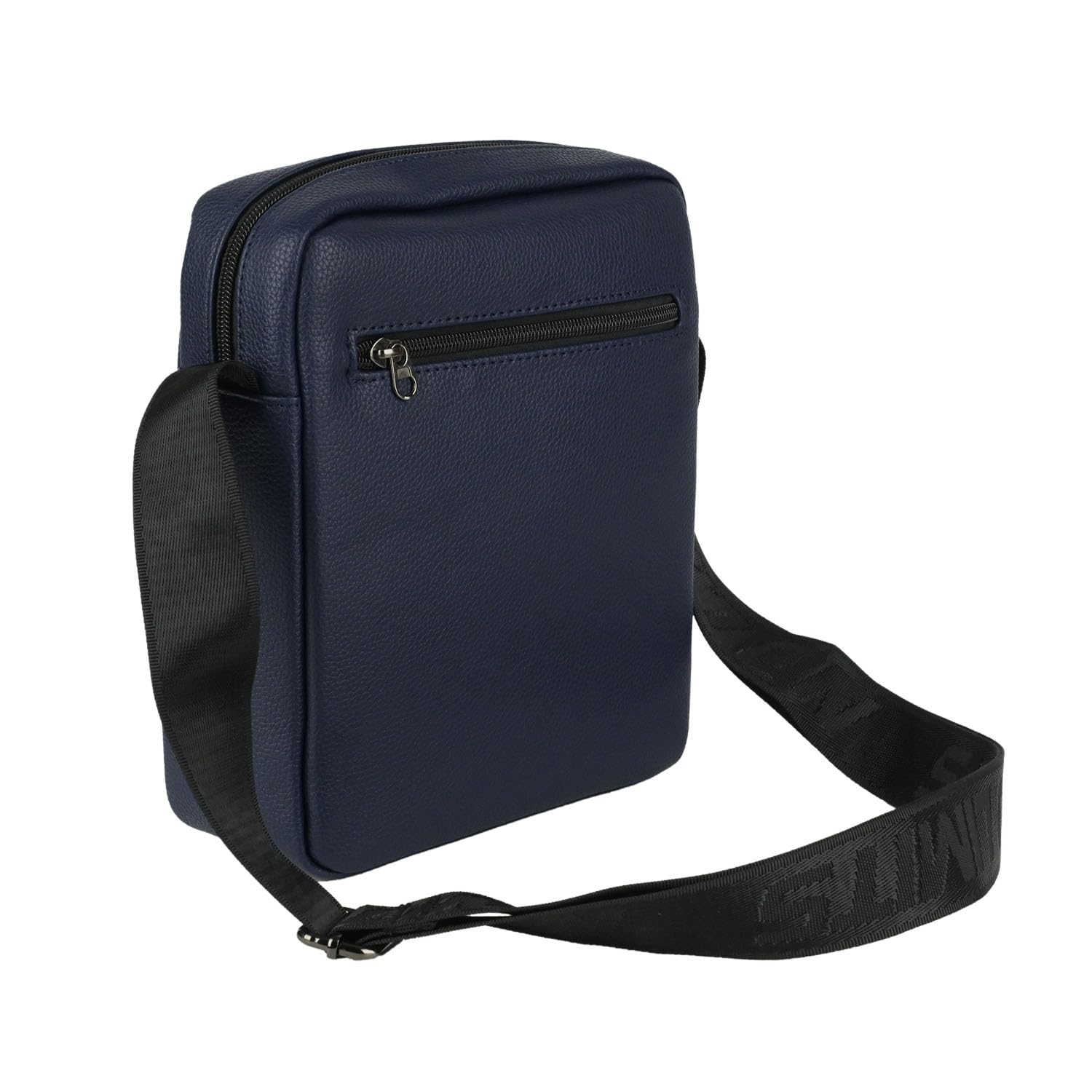 No Limits Bolso de hombre de bandolera ajustable, impermeable, con múltiples bolsillos y forro naranja, piel sintética