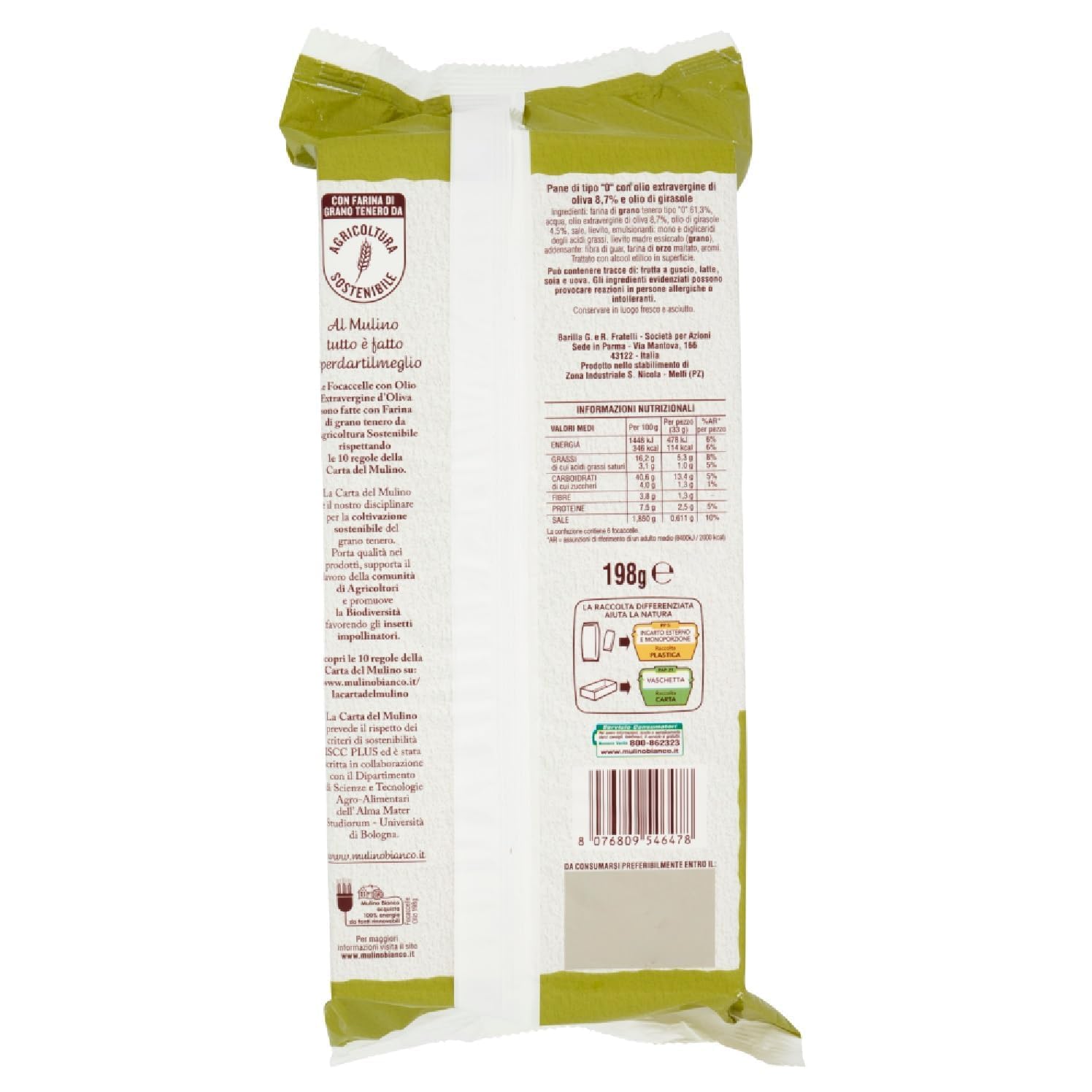 Italian Gourmet Bundle Focaccelle Mulino Bianco 9 x 198 g – Snacks italiens moelleux à l’huile d’olive, idéal apéritif, goûter, lunch box, pique-nique, en-cas salé, à partager + Italian Gourmet Polpa