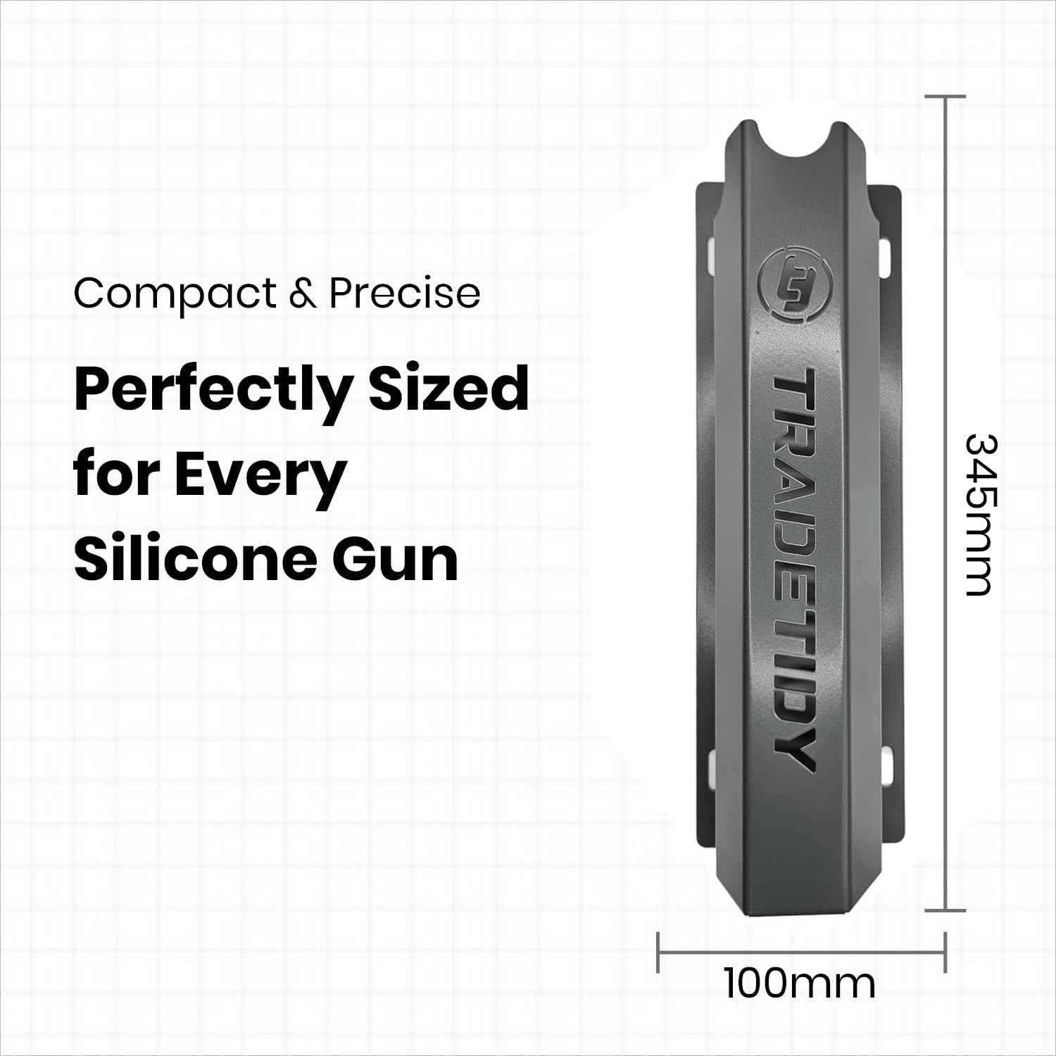 TradeTidy Support en silicone pour pistolet à mastic - Idéal pour camionnettes, garages, ateliers - Fabriqué en acier