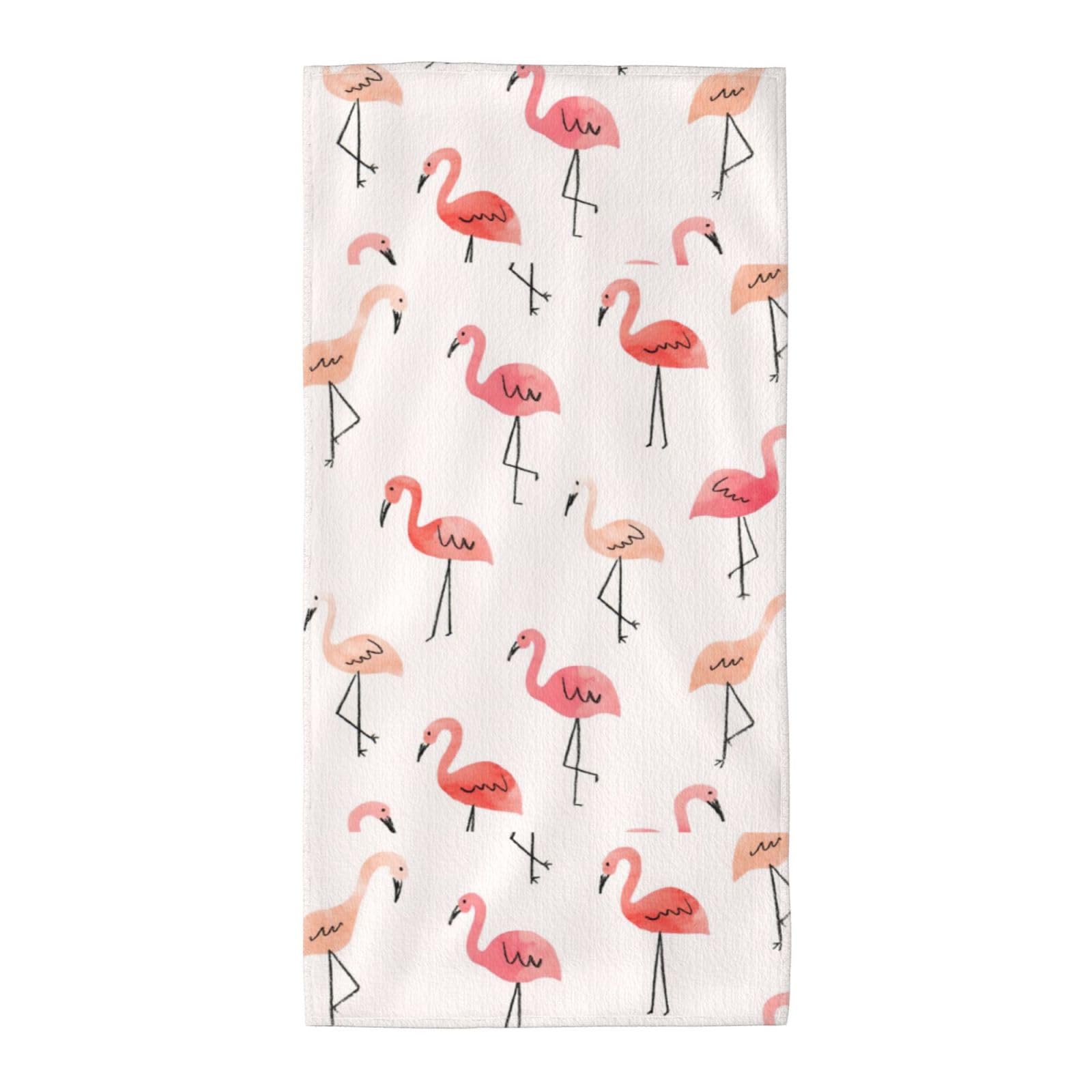 Cbaaghh Flamingo. Print Towel, Towels Thick Face Towels Fast Drying Washcloth For Bath, Spa, Gym