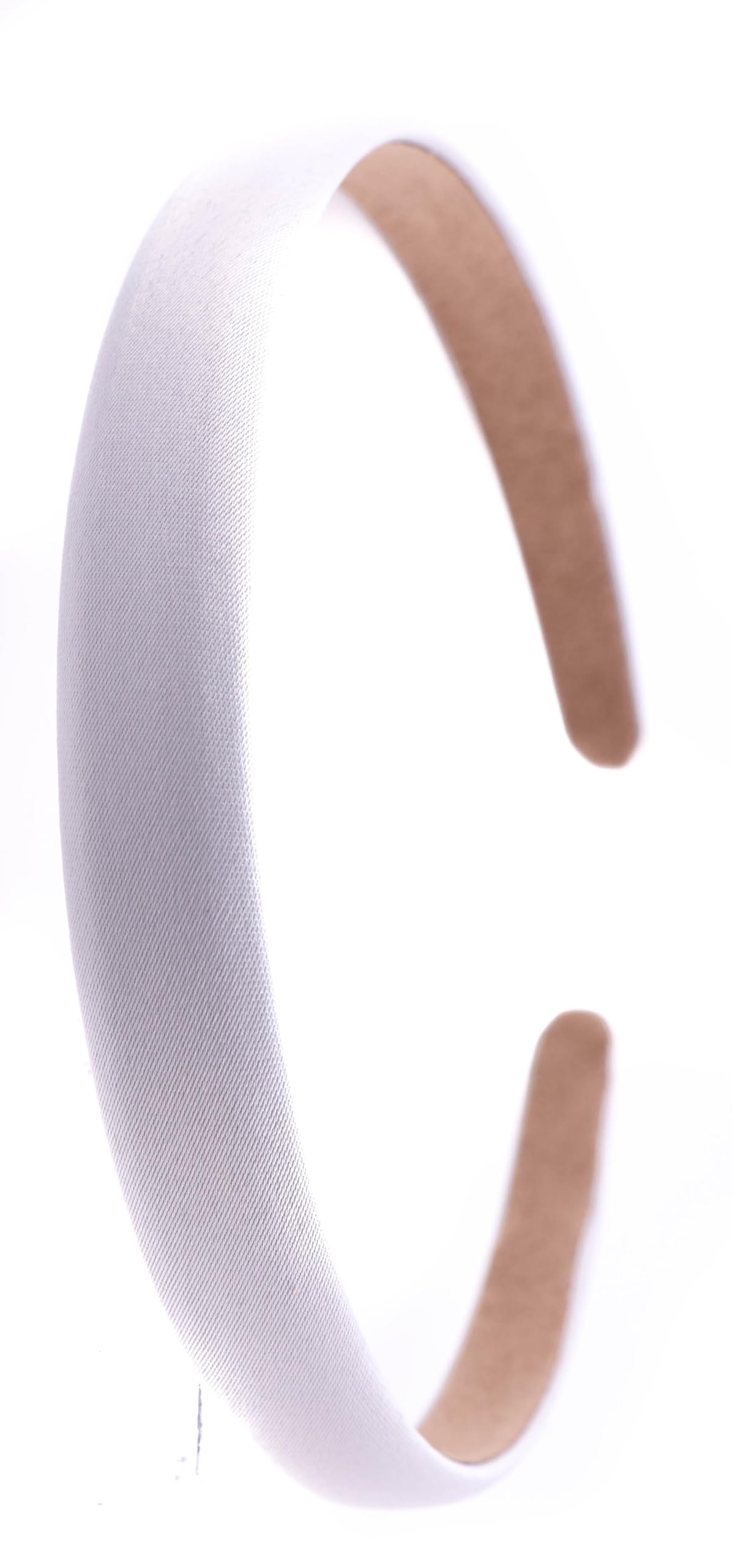 Satin Hair Bands Women Thin 1.5cm Wide Headbands Non Slip Alice Bands Hairband for Girls Bridesmaid Party, Festival and School- WHITE - Image 3