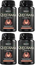 Kit 4 Quitosana Suplemento Fibras Crustáceos 60 Cápsulas Bioklein