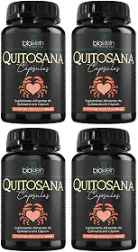 Kit 4 Quitosana Suplemento Fibras Crustáceos 60 Cápsulas Bioklein
