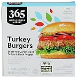 365 by Whole Foods Market Seasoned Caramelized Onion & Black Pepper Turkey Burgers, 10.7 OZ