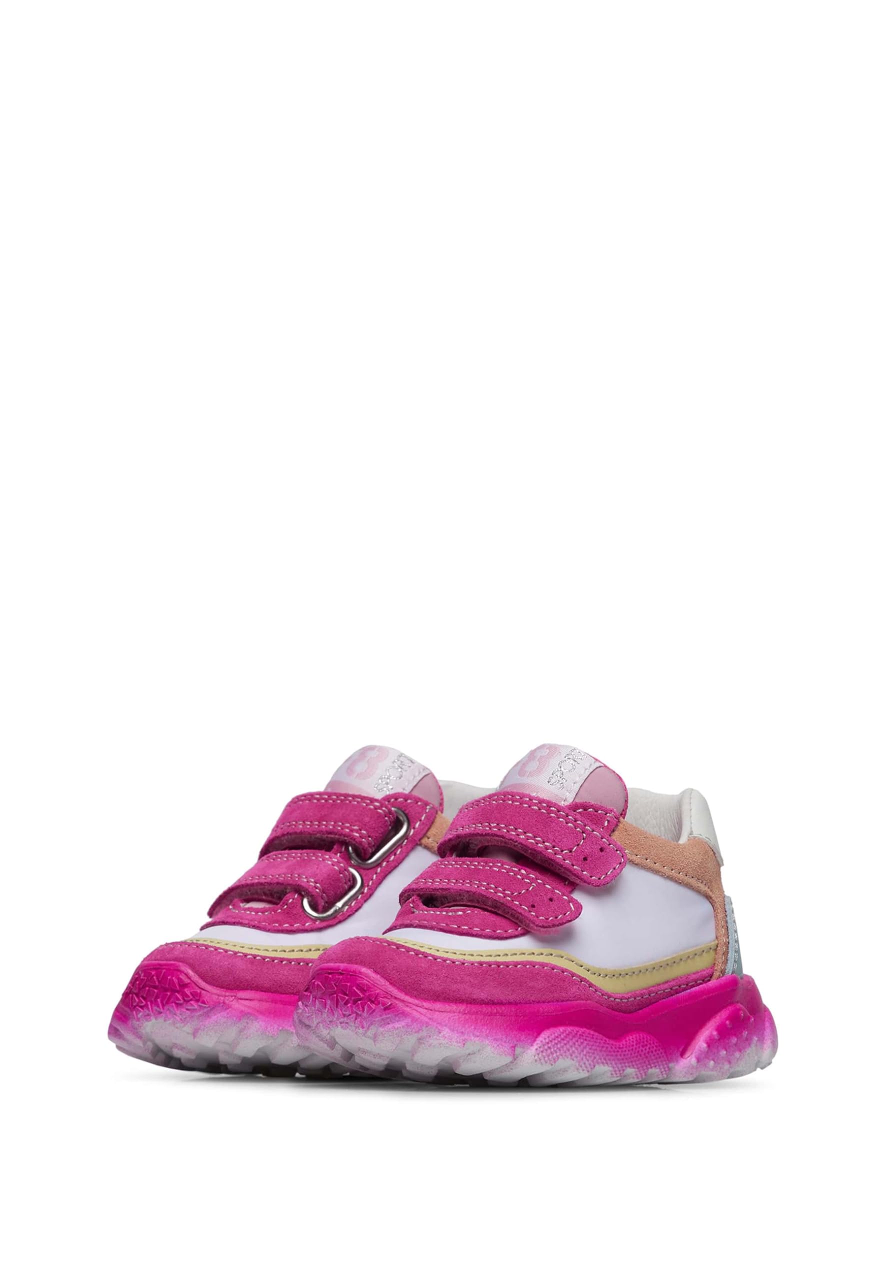 Falcotto Sneakers in Suede e Tessuto Tecnico, Fuchsia-Bianco 28