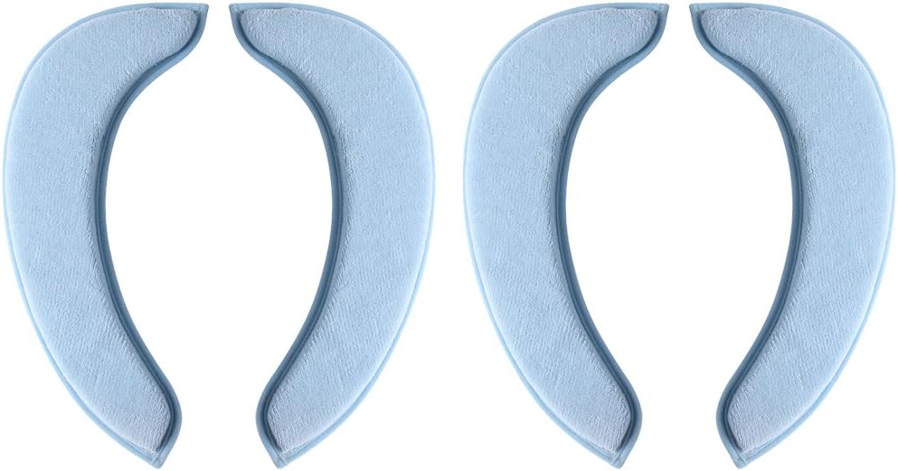 saounisi Toilet Seat Warmer,Adult Padded Cushion Cute Soft Fuzzy Round Elongated Washable Disposable Cover Stickers Large Blue 2 Pack
