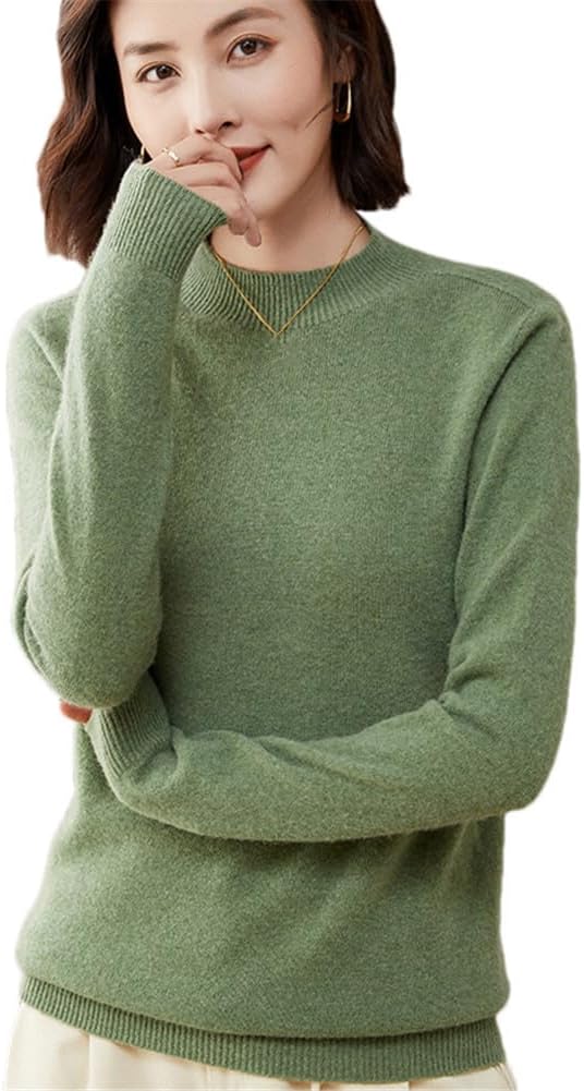 Youllyuu Women's 100% Merino Wool Mock Neck Sweater - Soft, Warm Pullover For Winter 13 thumbnail image