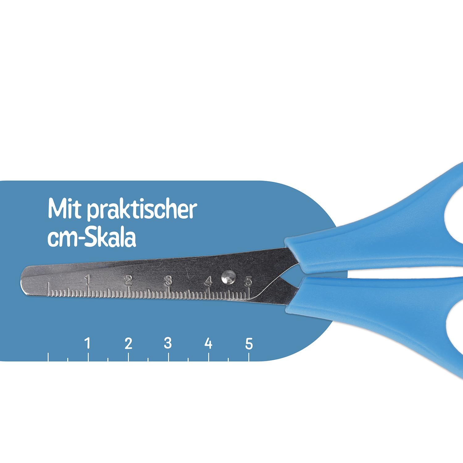 Westcott Kinderschere 30 Stück in Displaybox | Schere mit integrierter 5 cm Skala | Bastelschere 13 cm (5") ideal für Kinderhände | Sicherheit durch abgerundete Spitze | E-2150S